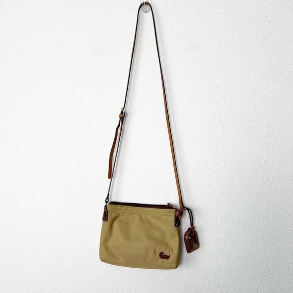 Vintage Dooney & Bourke Nylon Tan Crossbody Bag - Picture 2 of 13